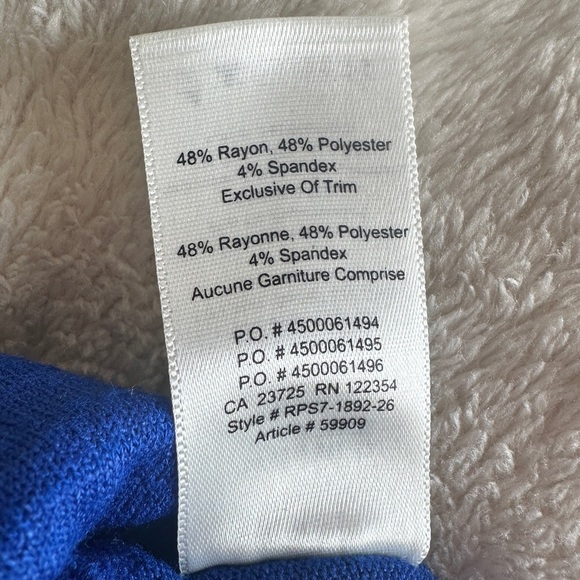 Aritzia Wilfred Free Women’s Valeria Plunge Neck Tank Top Electric Blue Size XXS - Picture 7 of 7